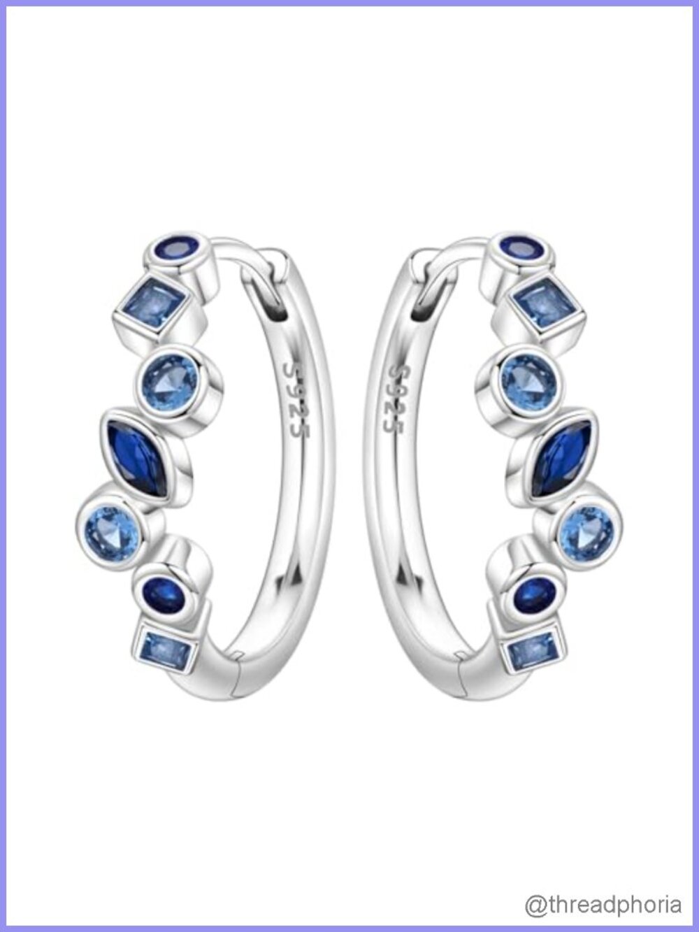 925 Sterling Silver Hoop Earrings for Women Colorful Cute Fashion Jewelry